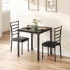 Whizmax 3-Piece Room Kitchen Table, Dining Set for 2, Apartment-Sized Dining Furniture for Breakfast Nook or Dining Room - 4 of 4