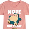 Girls' - Pokémon - Nope Not Today Snorlax Fitted Short Sleeve Graphic T-Shirt - 2 of 4