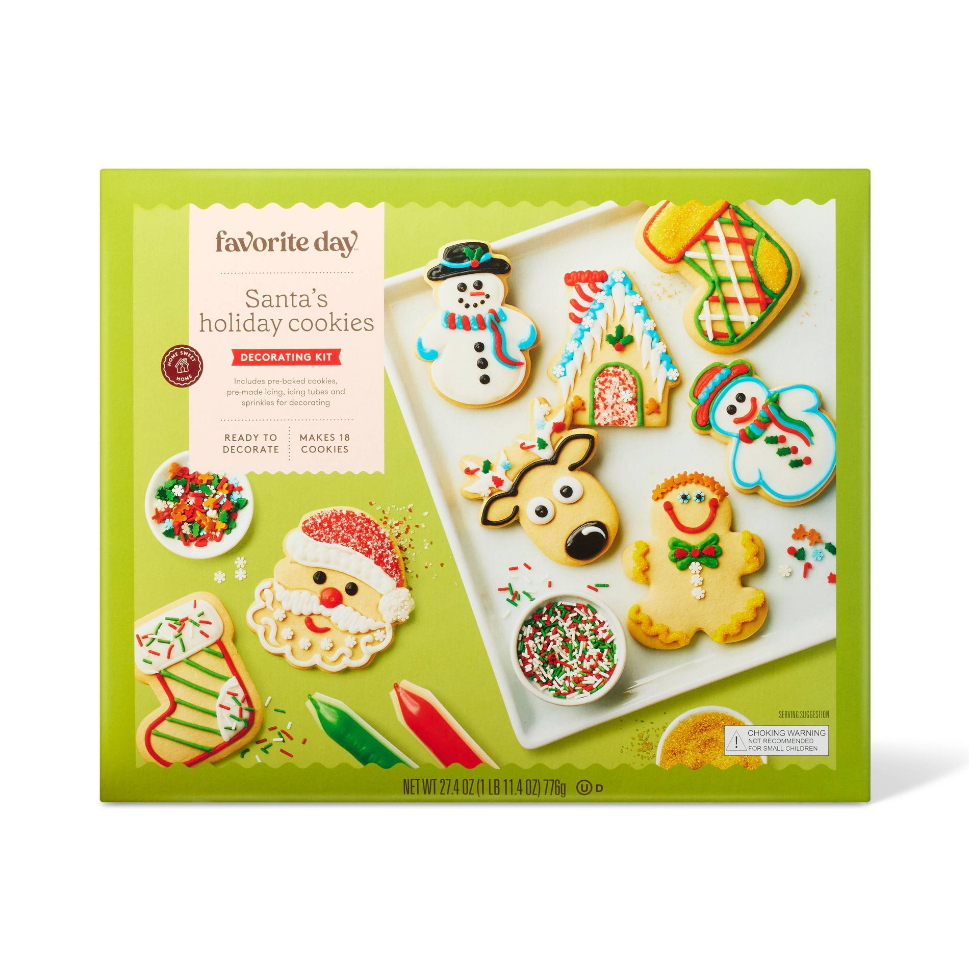 Christmas Santa's Workshop Sugar Cookies - 27.4oz/18ct - Favorite Day™
