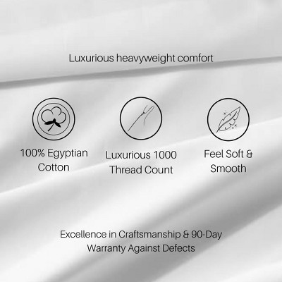 Gray 1000 Thread Count Cotton King Sheet Set