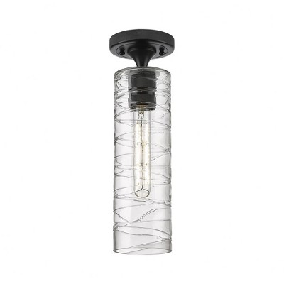 Crown Point - 1 Light Flush Mount In Industrial Style-15 Inches Tall and 3.88 Inches Wide