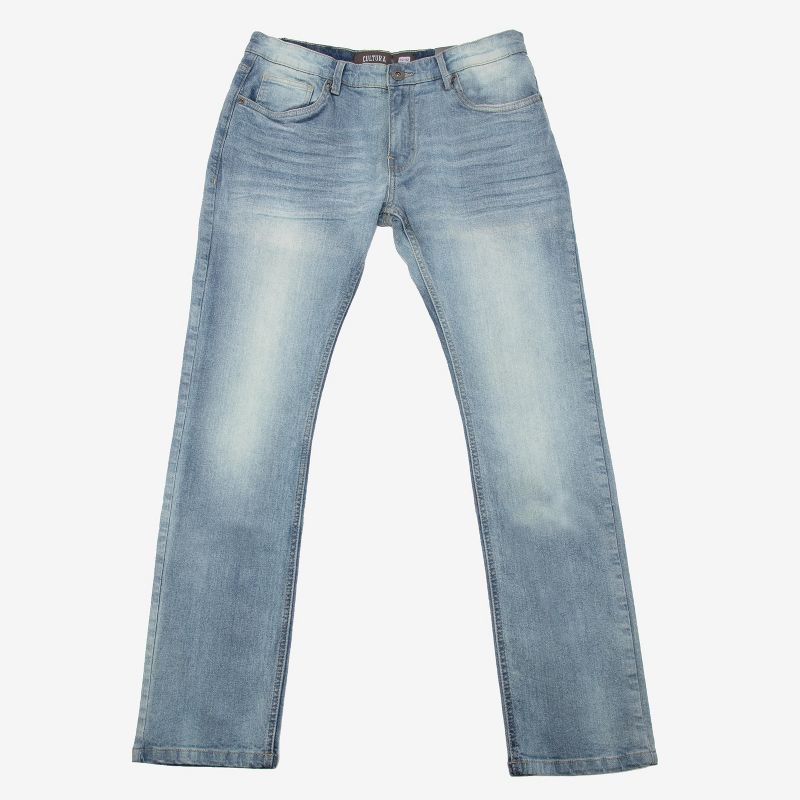 CULTURA Men's Modern Fit Clean Denim Jeans, 1 of 5