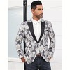 Clearlove Men's Peak Lapel Single Button Tuxedo Jacket Contrast Pocket Formal Party Prom Wedding Blazer - 4 of 4