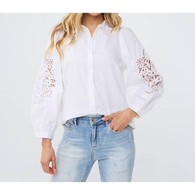 Women's Lace Sleeve Blouse - ESQUALO