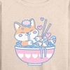 Women's - Instant Message - Kawaii Ramen Shiba Inu Lightweight French Terry Wide Neck Long Sleeve Graphic Shirt - 2 of 4