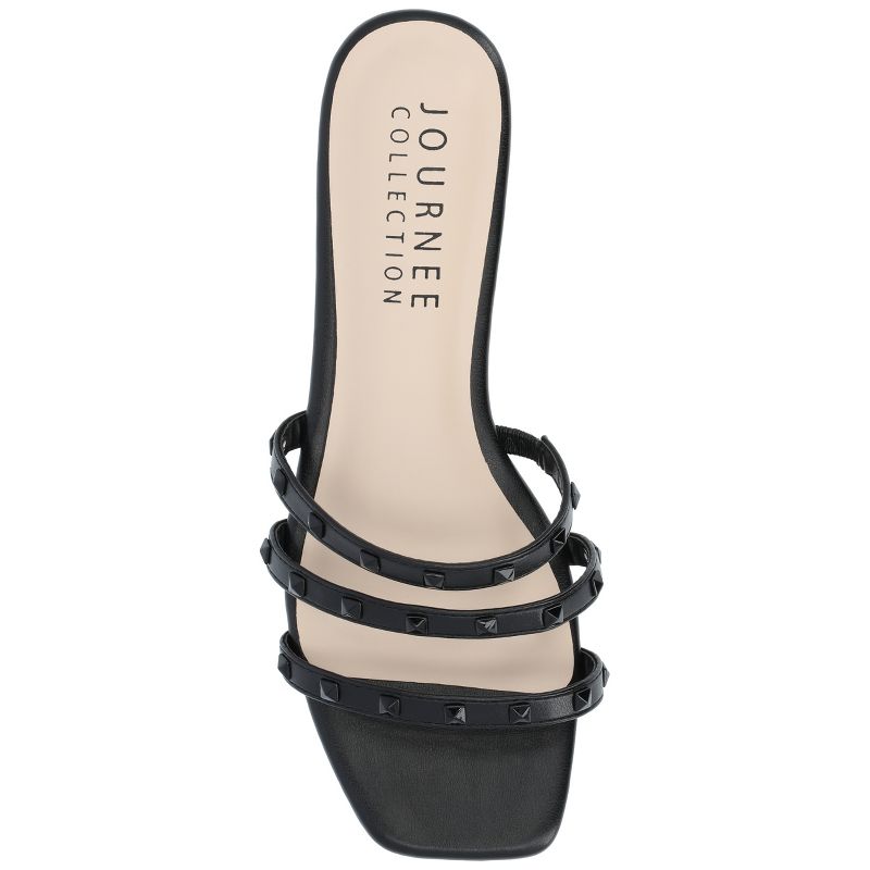 Journee Collection Womens Camarie Slip On Slide Multi Strap Sandals, 4 of 10