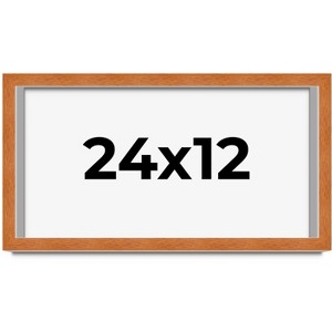 PosterPalooza | Panoramic Modernist Brown Picture Frame - UV Acrylic, Foam Board Backing, Hanging Hardware - 1 of 4