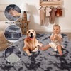Fluffy Shaggy Rug: Tie-Dyed Furry Non-Shedding Plush Rug – Fuzzy Accent Carpet for Living Room, Bedroom | Soft Feet-Friendly Home Decor Floor Cover - 4 of 4