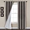 Lush Decor Insulated Grommet 100% Blackout Faux Silk Window Curtain Panel - 4 of 4