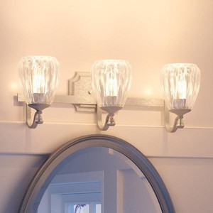 Urban Ambiance Luxury Traditional Bathroom Vanity Light,  7.5"H x 23"W,  Antique Silver Finish, UHP2032 - 1 of 4