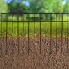 Pure Garden 10 pk 15"x 24" Iron Animal Barrier Garden Fences Black: Rustproof, No Assembly Required - 3 of 4