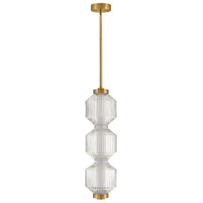 Fredrick Ramond Lighting Reign 1 - Light Pendant in  Lacquered Brass