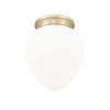 Gideon 1-Light Flush Mount Ceiling Light - Vintage Schoolhouse Glass, Dimmable, Damp Rated - 3 of 4