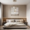 LNC Dandelion 3-Lights 9.8" Luxury and Glam Cluster Teardrop Glass  Integrated LED Chandelier, Polished Gold - 4 of 4