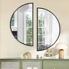 Beautyolove Half Circle Aluminum Alloy Framed Decorative Wall Mirror (2-Pieces) - 2 of 4