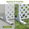 PexFix 72 in. x 35 in. Outdoor Privacy Arch Screen Galvanized Steel Panel Divider in White - 4 of 4