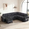 Vipbear Sleeper Sofa Bed,Convertible Sectional Sofa Couches for Living Room,Pull Out Couch Bed with Reversible Storage Chaise| Large Arm Storage - 4 of 4