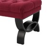 Sapphtopaz Classic Upholstered Ottoman Bench, Button-Tufted Diamond Stitching Accent Stools, Entryway Benches with Half-Circle Birch Wood Legs - 4 of 4