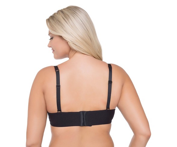 Curvy Studio&#174; Women's Perfect Cotton T-Shirt Convertible Bra - Black 36DD