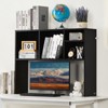 VEVOR Desktop Bookshelf, 1-Tier Desktop Storage Organizer, 37" x 9.4" x 28.7" Office Storage Rack Wood Display Shelf, Desktop Bookshelf Hutch, Black - 2 of 4
