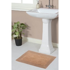Home Weavers Luxury Collection 100% Cotton Tufted Bathroom Rug, Non-Slip Latex Bath Rug - 1 of 4