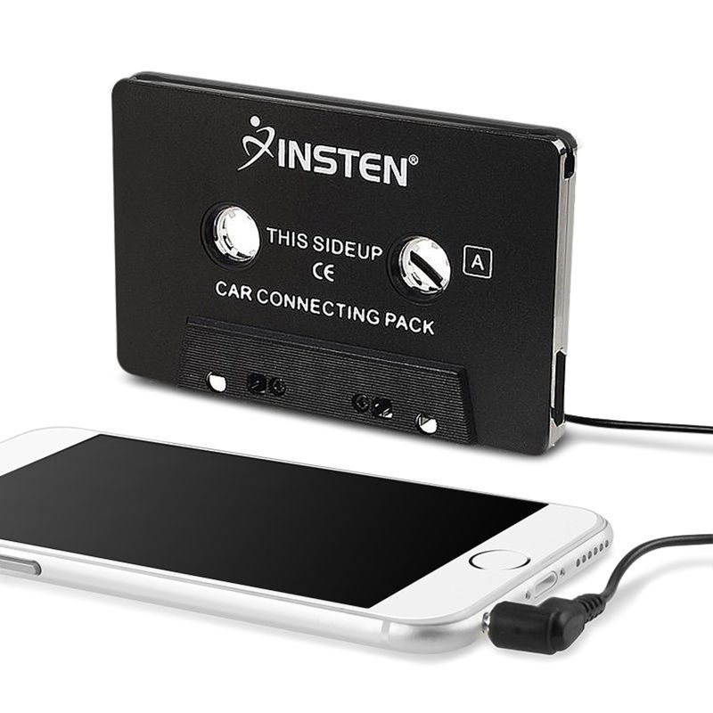 Insten Universal Car Audio 3.5mm Cassette Adapter, Black For Apple iPhone 6 5S Samsung Galaxy S5 S4 HTC One M8 M7 LG G3, 2 of 8