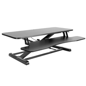 Mount-It! Standing Desk Converter | Height Adjustment from 4.3" to 19.9" | 37 Lbs. Weight Capacity | Black - 1 of 4