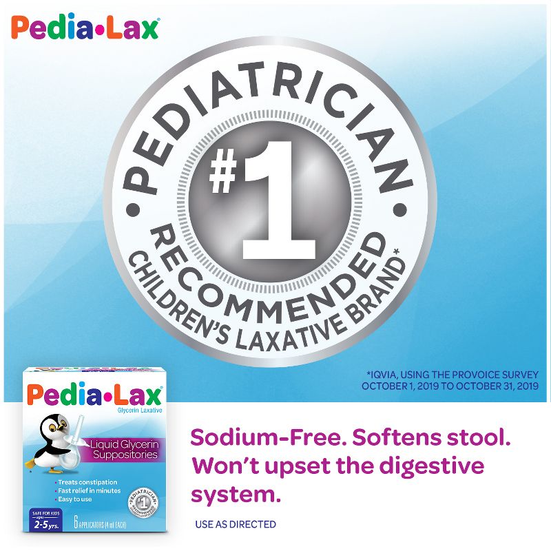 Pedia-Lax Laxative Liquid Glycerin Suppositories for Kids - Ages 2-5 - 6ct, 5 of 14