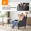 Karl Home |29 inch Wide T-Cushion Polyester Solid Wood Accent Chair - 3 of 4