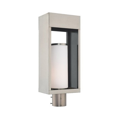 Livex Lighting Bleecker 1 - Light Post Light in  Brushed Nickel