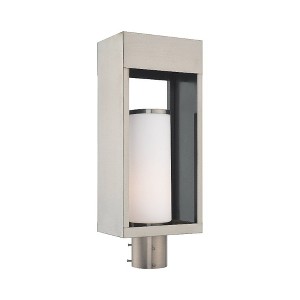 Livex Lighting Bleecker 1 - Light Post Light in  Brushed Nickel - 1 of 4