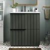 KWPZQEB 30" Modern Bathroom Vanity with Sink, Freestanding Vanity Cabinet with 2 Full-Extension Drawers & Fluted Design, Wooden Bath Vanity Sink Combo - 2 of 4