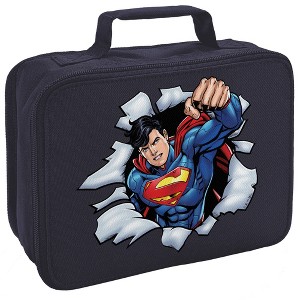 Superman - Superman Man Of Steel Insulated Soft Sided Lunch Box - 1 of 4