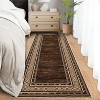 Modern Geometric Area Rug with Non-Slip Backing - Low Pile, Machine Washable, Border Design for Living Room & Bedroom - 3 of 4