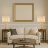 ALOADECOR 1-Light 22'' Modern Coastal Natural Rectangular Travetine Table Lamp With Beige Linen Shade For Bedroom and Living Room(2 Pack) - 2 of 4