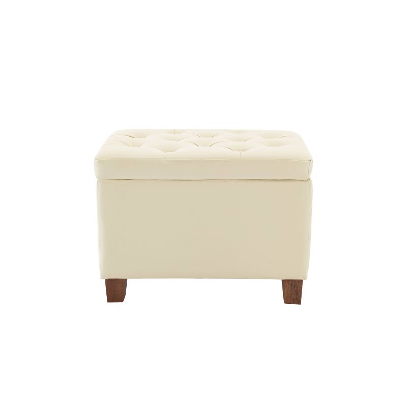24" Tufted Storage Ottoman and Hinged Lid - WOVENBYRD, 1 of 39