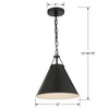 Crystorama Lighting Xavier 1 - Light Pendant in  Matte Black - 3 of 4