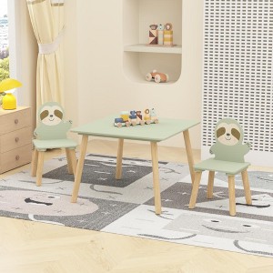 KTMBDW Kids Table and Chairs (2), Premium Quality Wooden Toddler Table and Chair Set for Kids Playroom Furniture for Boys & Girls Ages 3+ - 1 of 4