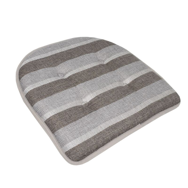 Bradford Striped U Shaped Memory Foam 17" x 16" Chair Cushion by Sweet Home Collection™, 2 of 7