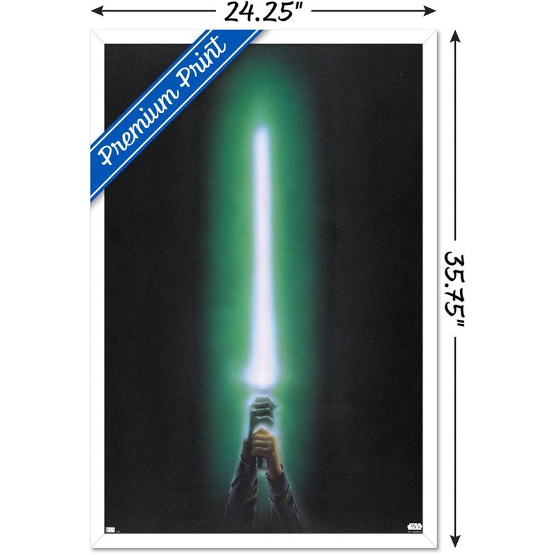 Trends International Star Wars: Original Trilogy - Green Lightsaber Framed Wall Poster Prints, 3 of 7
