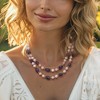 Ross-Simons Pink Opal and 85.00 ct. t.w. Amethyst Bead Necklace With 18kt Gold Over Sterling Size 18 - 3 of 4