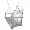 46.46"Front Porch Swing with Armrests, Wood Bench Swing with Hanging Chains - 4 of 4