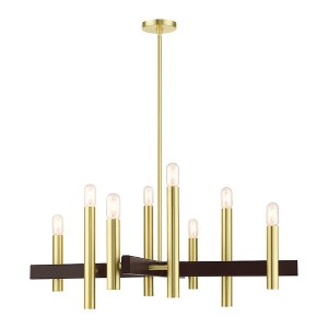 Livex Lighting Helsinki 8 - Light Chandelier in  Satin Brass - 1 of 2