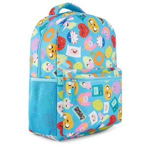 Adventure Time Classic Cartoon Backpack: Fin and Jake Allover Print Backpack by Cartoon Network - Light Blue, Blue - 1 of 4