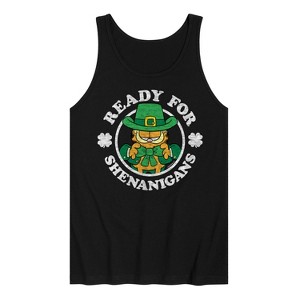 Men's - Garfield - Ready for Shananigans St. Patrick's Day Graphic Tank Top - 1 of 3