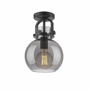 Newton Sphere - 1 Light Flush Mount In Industrial Style-12 Inches Tall and 8 Inches Wide - 1 of 1