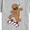 Boys' - Instant Message - Gingerbread Skater Christmas Short Sleeve Graphic T-Shirt - 2 of 4