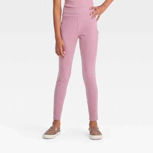 Girls' Pocket Leggings - Art Class™ Berry Purple Xs : Target