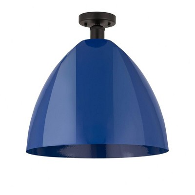 Plymouth Dome - 1 Light Semi-Flush Mount In Industrial Style-18.75 Inches Tall and 16 Inches Wide