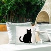 Stupell Industries Black Cat Eyes Silhouette Outdoor Decorative Throw Pillow, 18 x 18 - 3 of 3